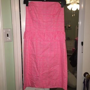 Lily Pulitzer strapless peplum dress